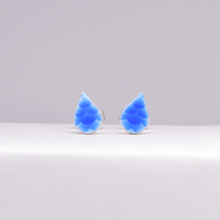Last inn bildet i Galleri-visningsprogrammet, Bølgete Vanndråper Nitric Blue -Små Øredobber-