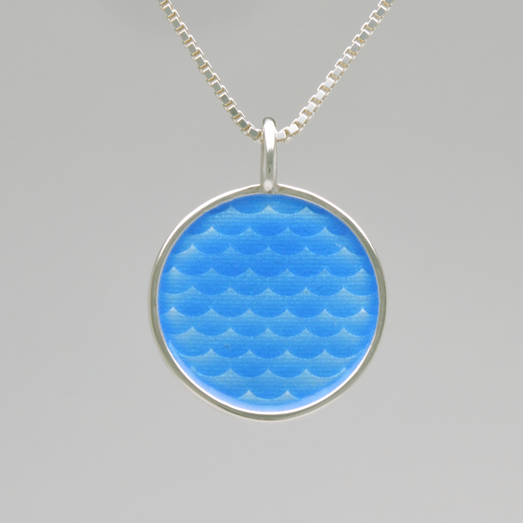 Vannsirkel med sølvkant - Water Blue